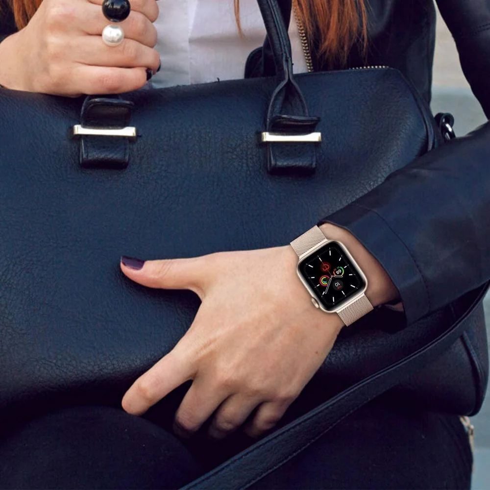 Tech-Protect Milanese remienok na Apple Watch 38/40/41mm starlight