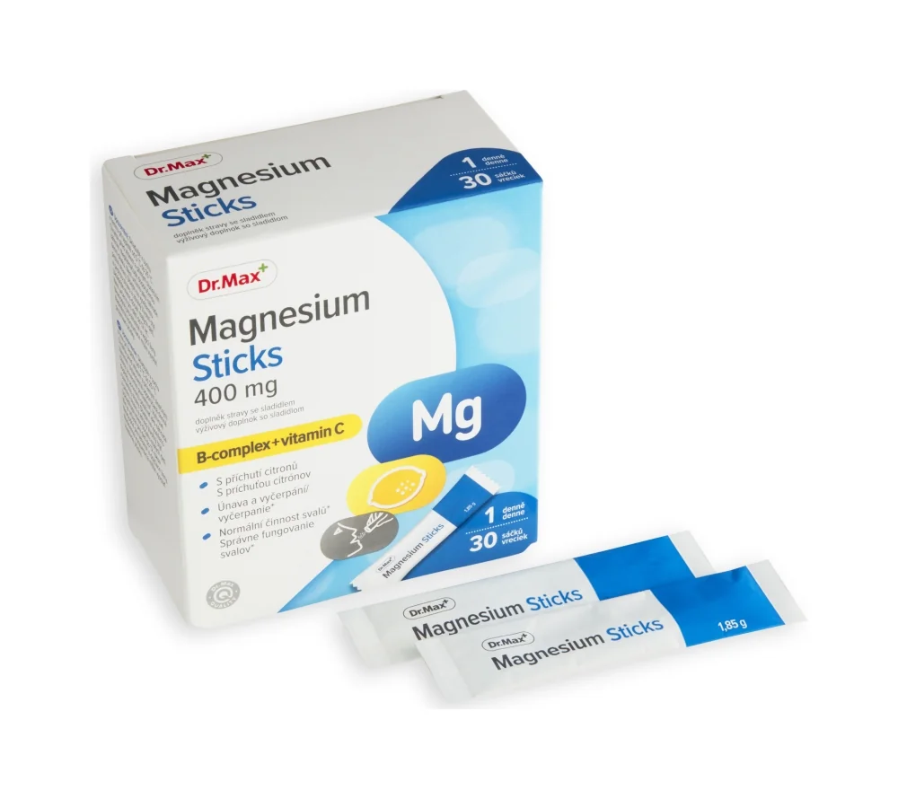 Dr. Max Magnesium Sticks 400 mg 1×30 ks, vrecká