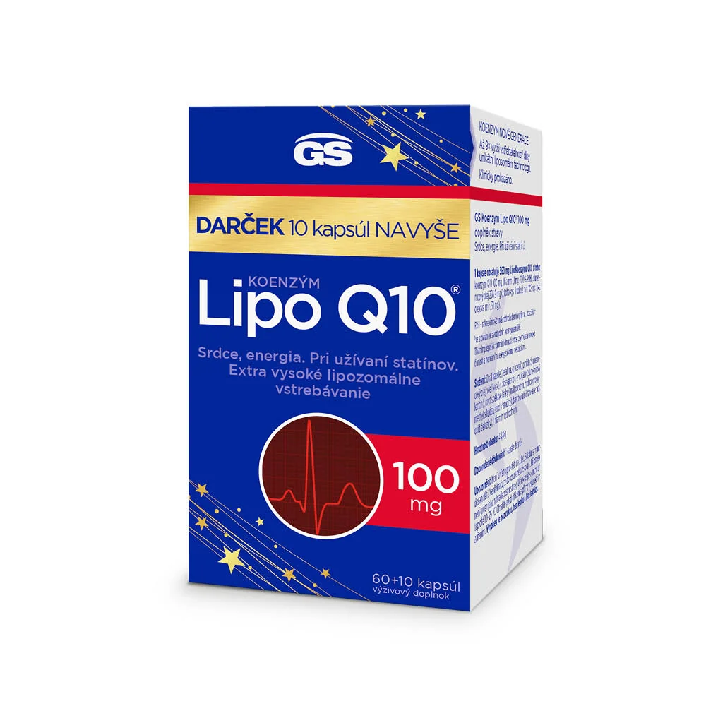 GS Koenzym Lipo Q10 100 mg 1×70 tbl, výživový doplnok