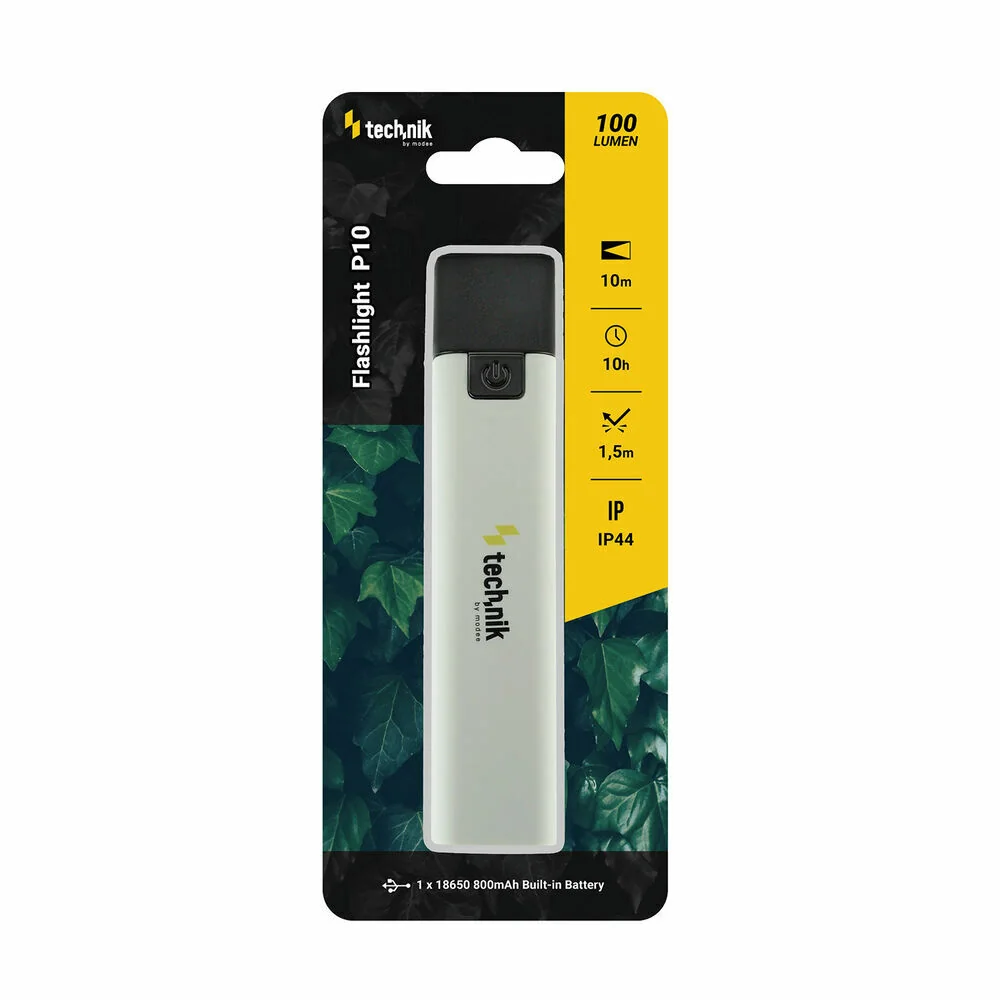 Technik MT-P10 Flashlight svietidlo (1x18650 800 mAh), XPE LED, USB-A, stroboskop