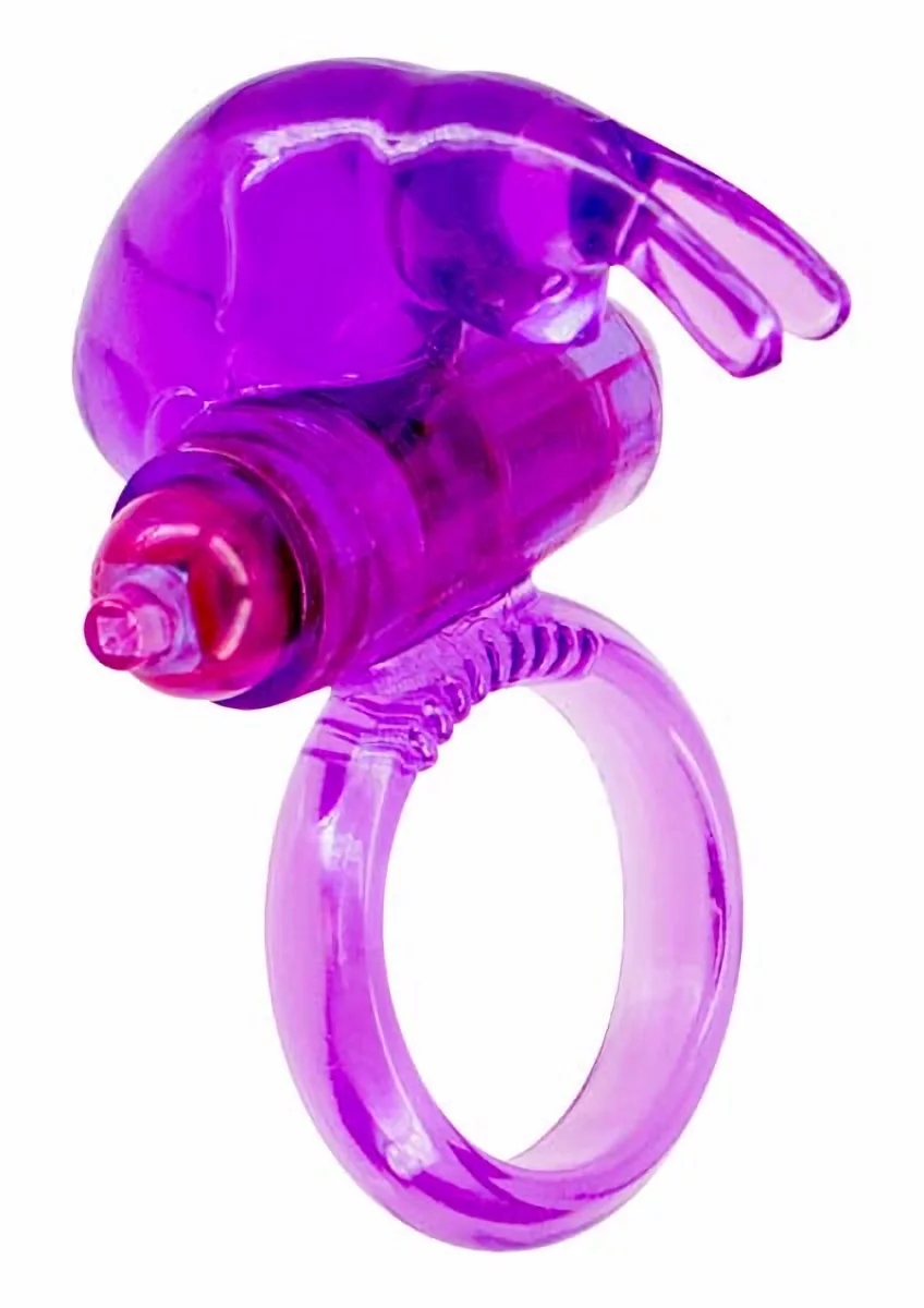 Cock Ring Ultra Soft Rabbit vibračný krúžok Purple