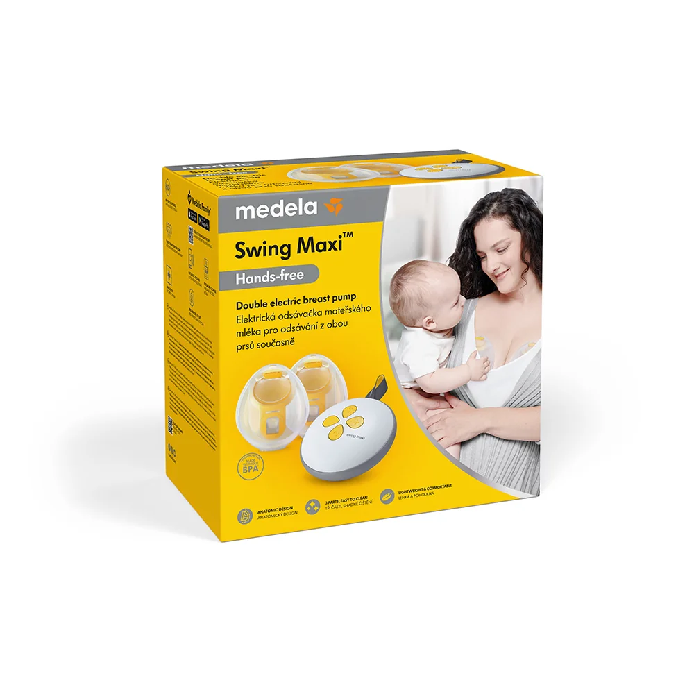 MEDELA Swing Maxi™ Hands-free - elektrická odsávačka mlieka double, 2-fázová 1×1 ks, odsávačka mlieka