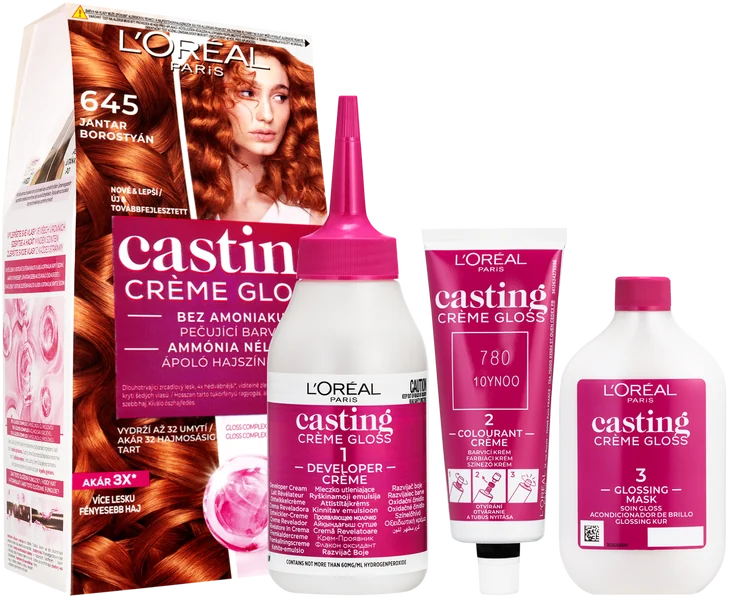 L'Oréal Paris Casting Crème Gloss semipermanentná farba na vlasy 645 jantár