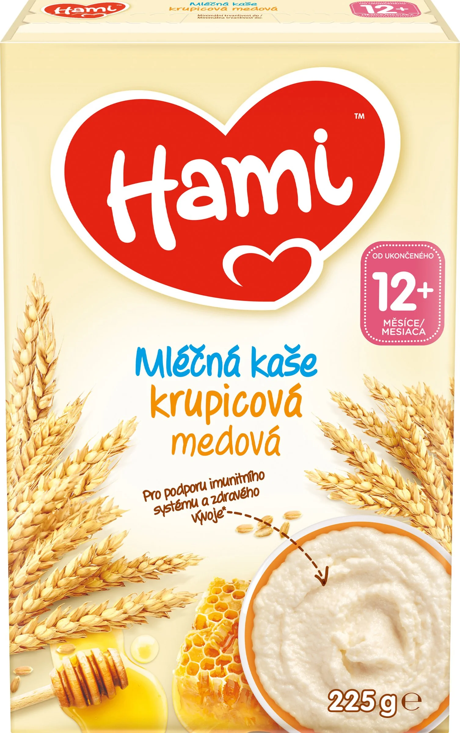 Hami mliečna kaša krupicová medová