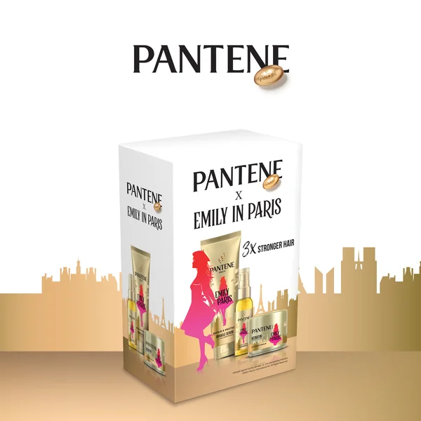 Pantene Pro-V Súprava produktov Pantene x Emily in Paris: sérum, olej a maska na vlasy 1×1 ks, darčeková sada