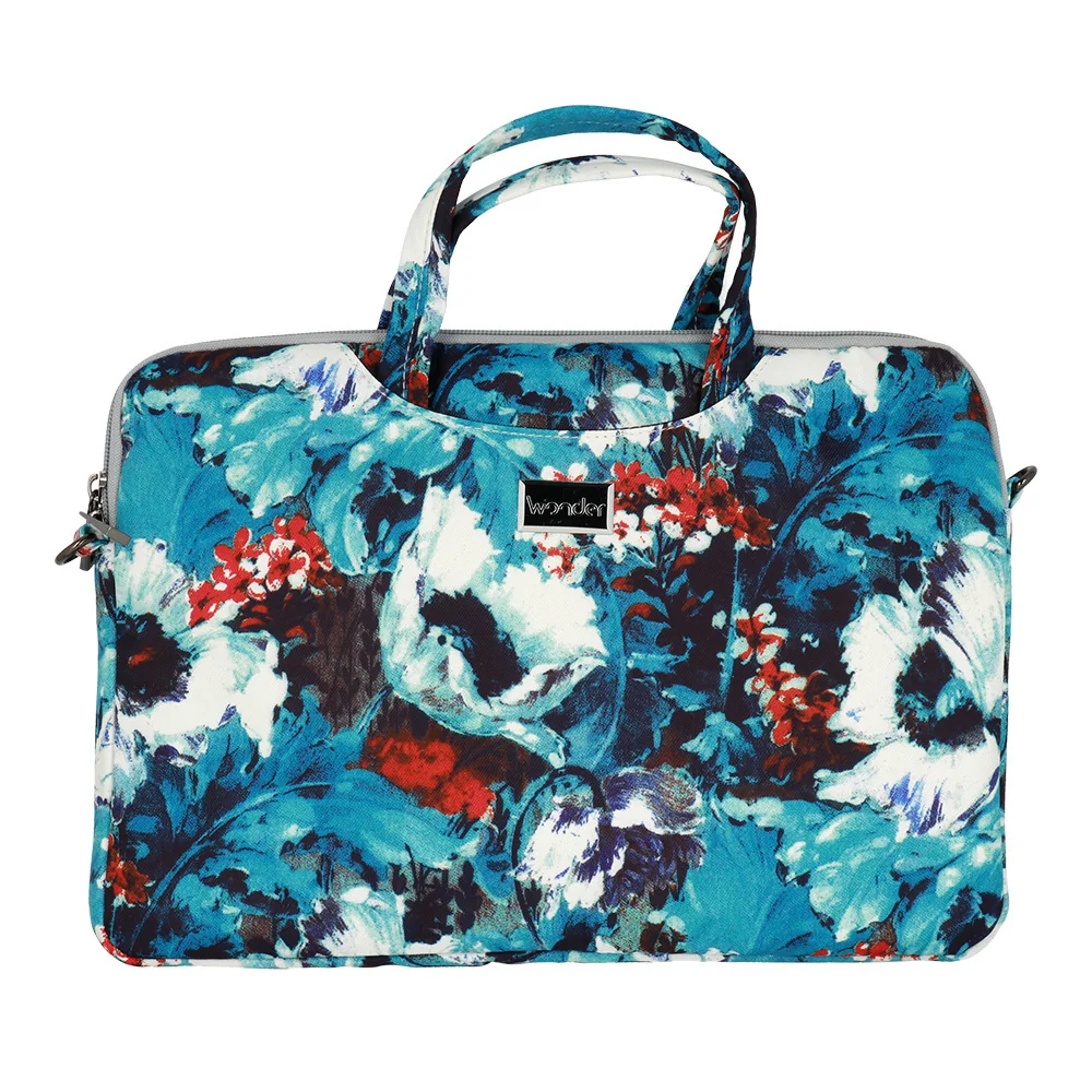 MG Wonder Briefcase taška na notebook 17'', white poppies 