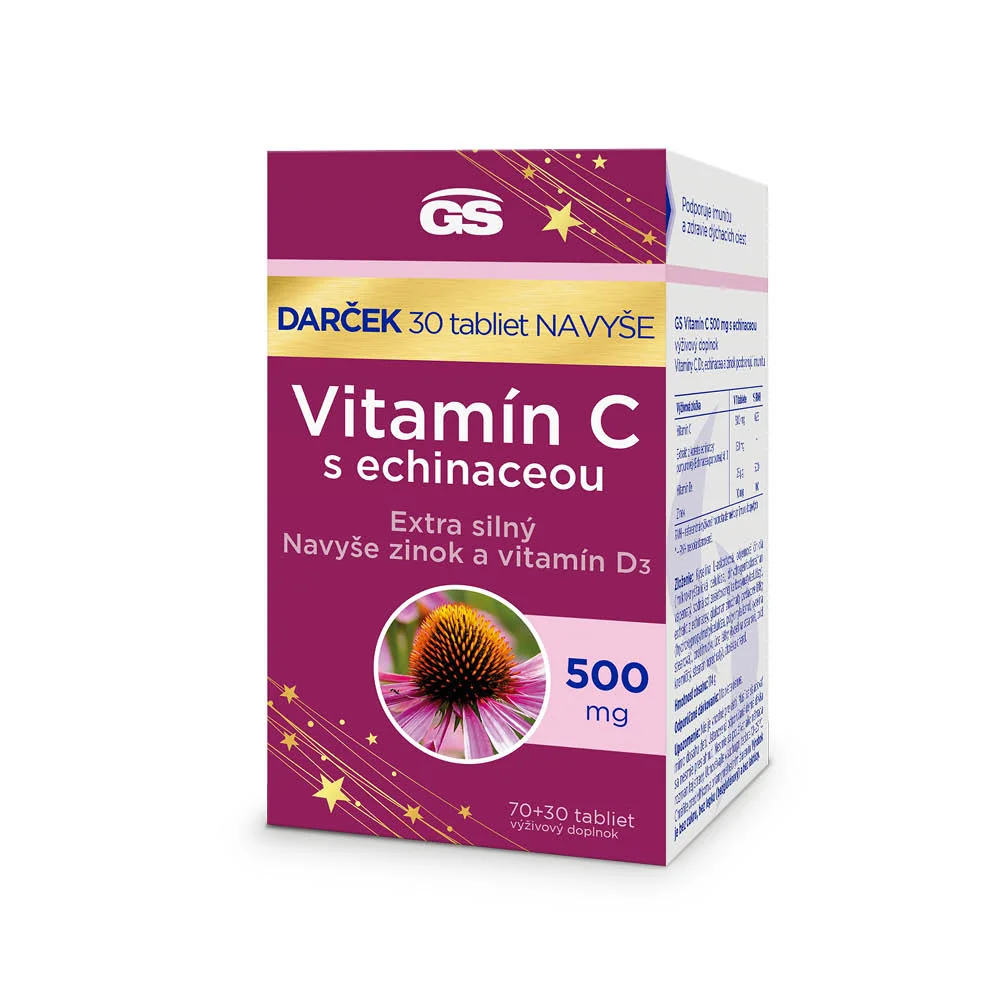 GS Vitamin C 500 s echinaceou tbl. 70+30