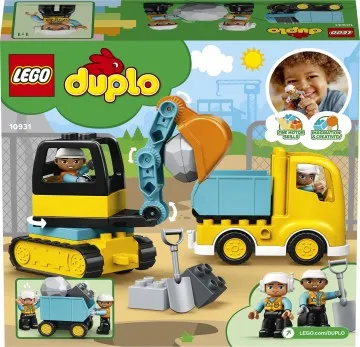 LEGO® DUPLO 10931 Nákladiak a pásový bager 1×1 ks, lego stavebnica