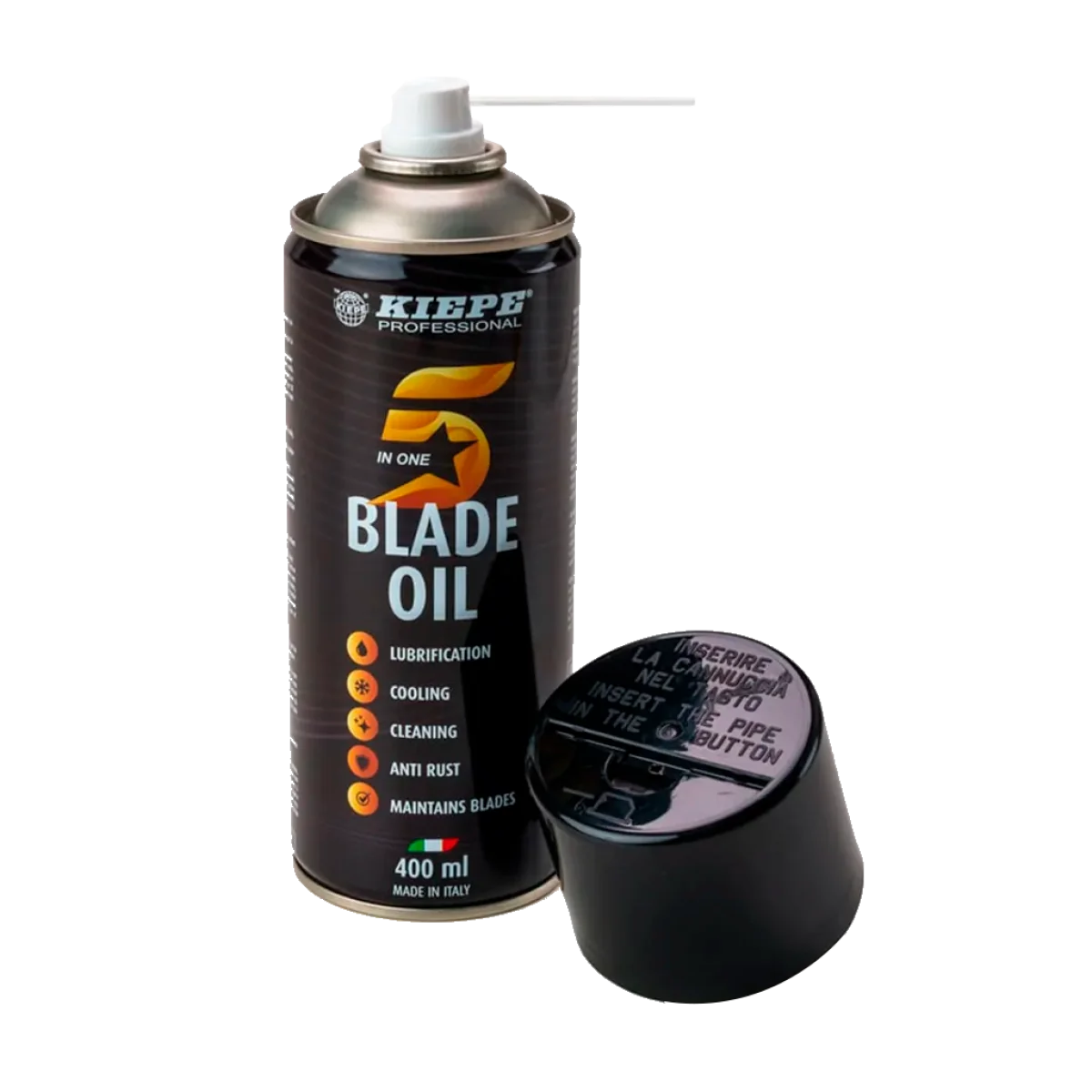 Sprej  5v1 na starostlivosť o strojčeky Kiepe Clippercare Blade Oil 400ml