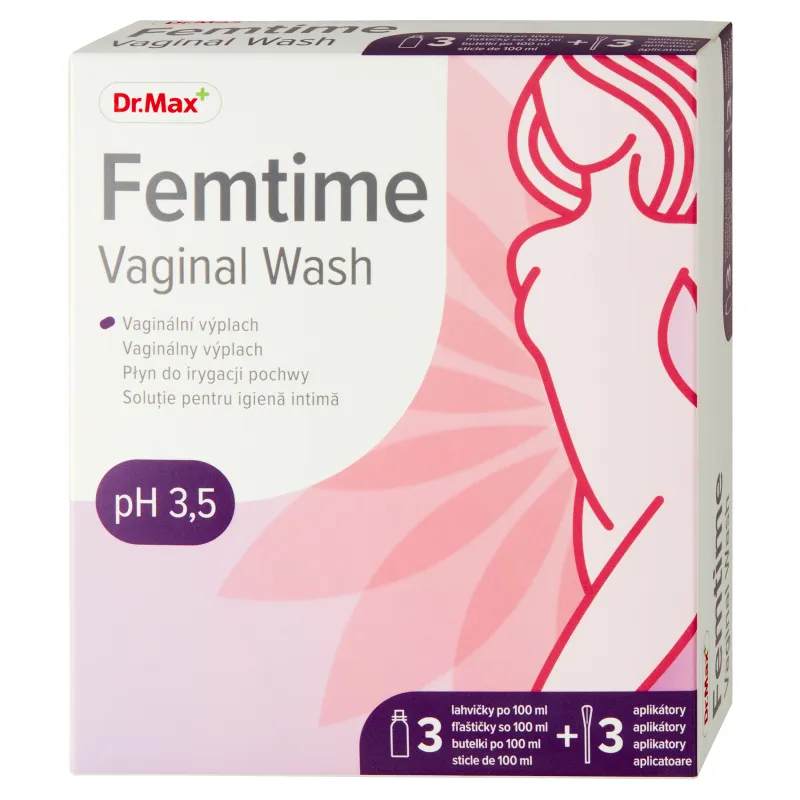 Dr. Max Femtime Vaginal Wash 3 x 100 ml + 3 aplikátory, vaginálny výplach