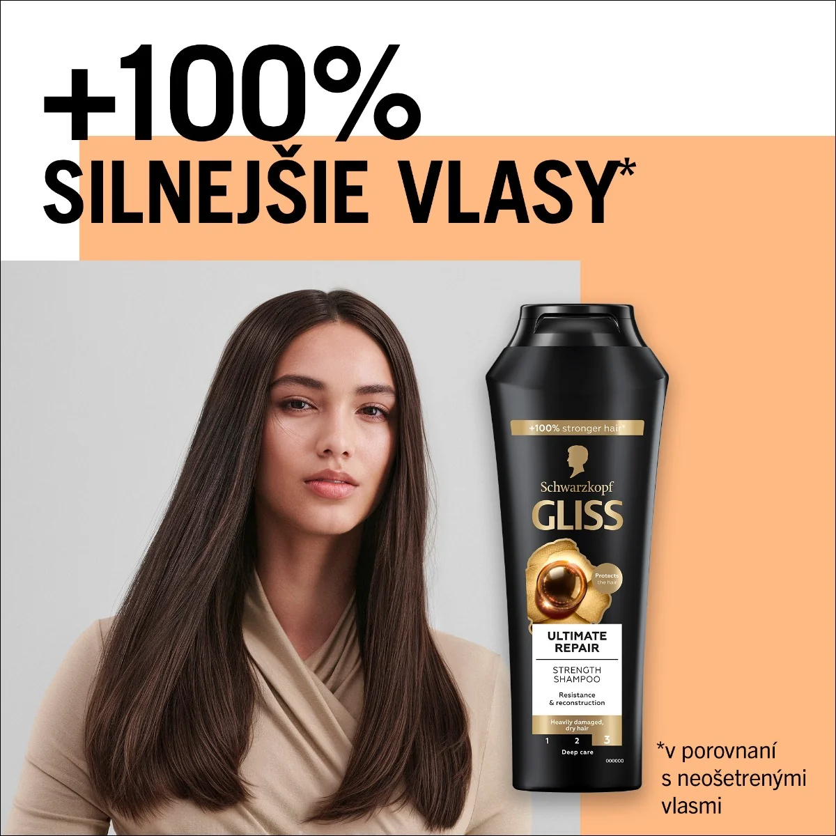 Schwarzkopf Gliss šampón Ultimate Repair 1×400 ml, šampón