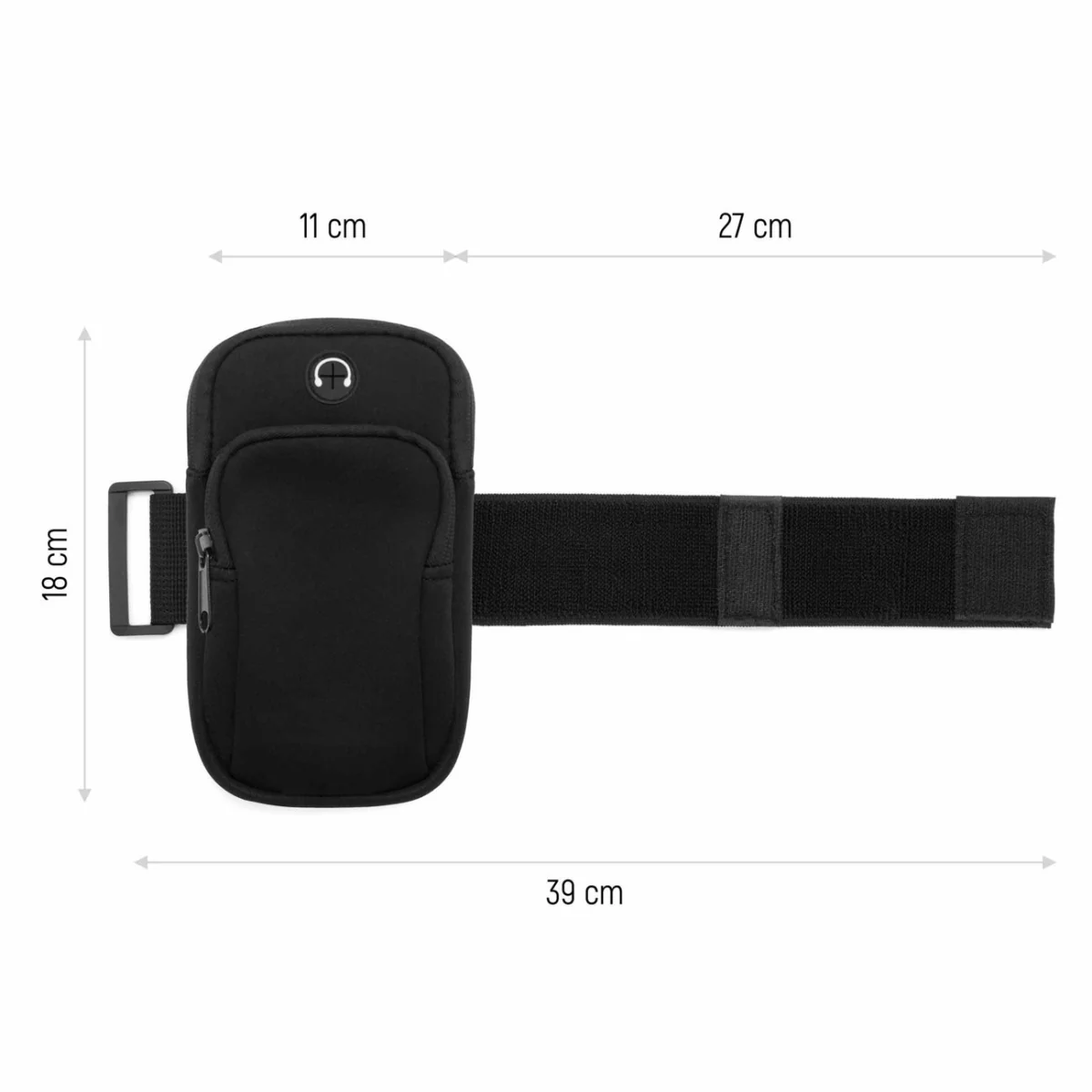 MG Running Armband bežecké puzdro čierne