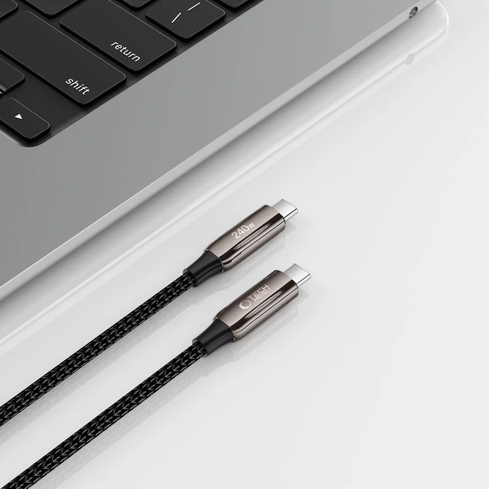 Tech-Protect UB10T kábel USB-C / USB-C 240W QC PD 2m, čierny 