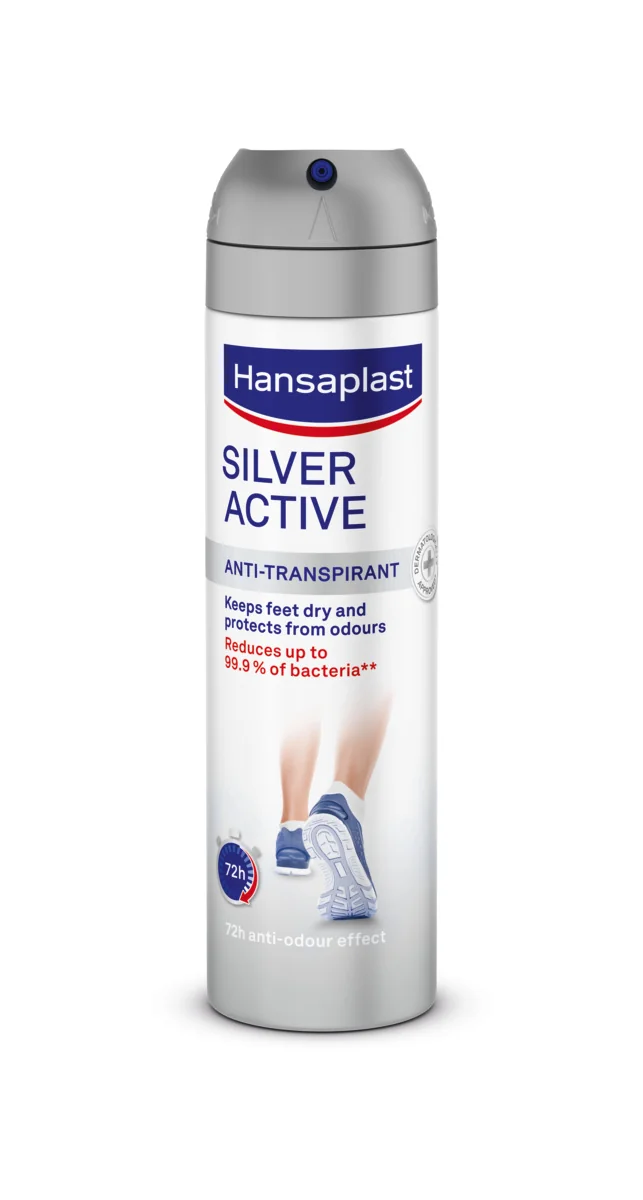 Hansaplast SILVER Active Sprej na nohy 1×150 ml, 48 h výdrž