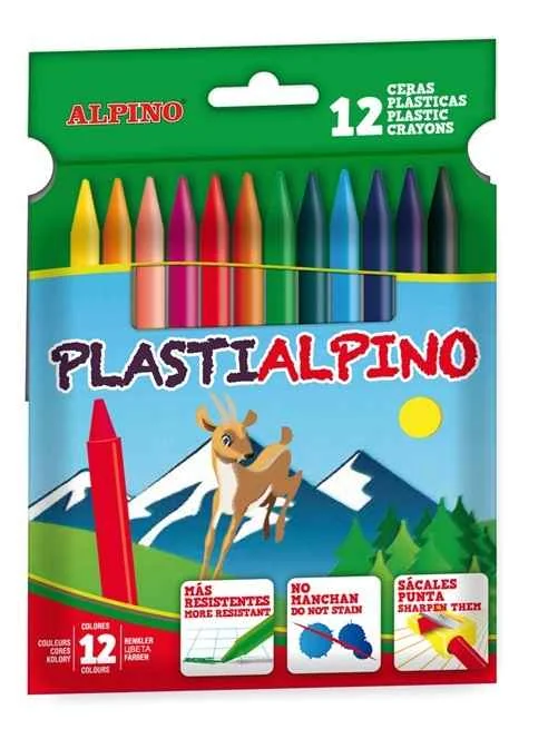 ALPINO Balenie 12 voskoviek PlastiAlpino 1×1 set, voskovky