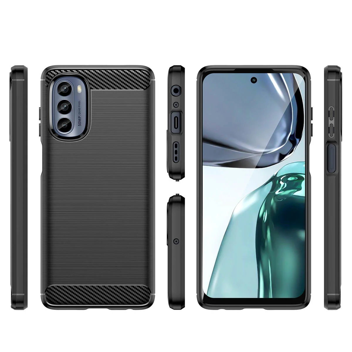 MG Carbon kryt na Motorola Moto G62 5G čierny