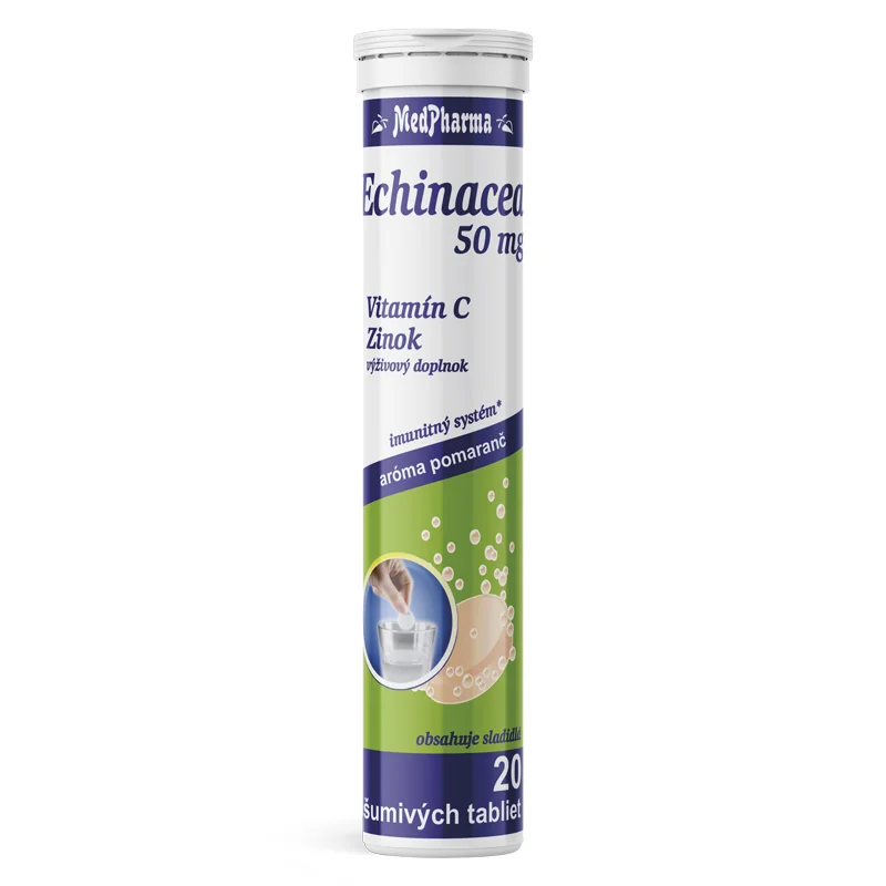 MedPharma ECHINACEA 50 mg + vitamín C + Zinok