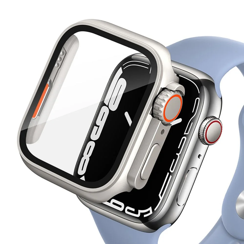 Tech-Protect Defense 360 puzdro s ochranným sklom na Apple Watch 4/5/6 /SE 44mm, titanium