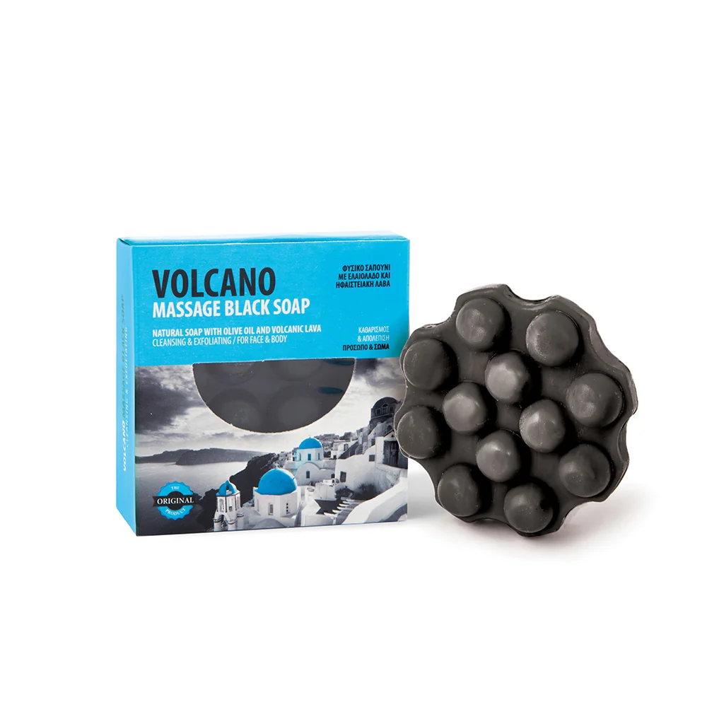 Santo VOLCANO SPA Čierne masážne vulkanické mydlo 110 g