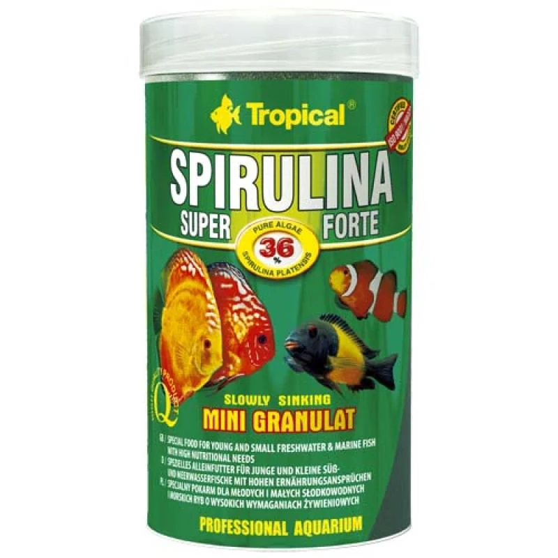 TROPICAL Super Spirulina Forte Mini Granulat 250ml/140g krmivo vo forme drobného granulátu so spirulinou