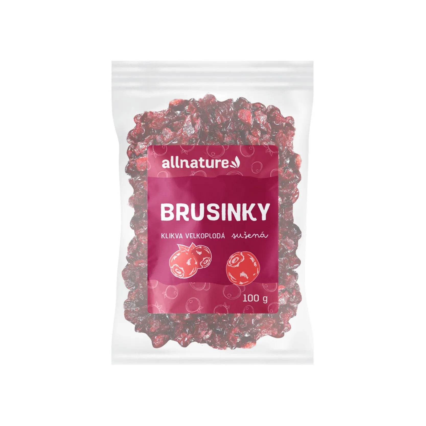 Allnature Brusnica (Kľučka) Sušená 100g 1×100 g, sušené brusnice