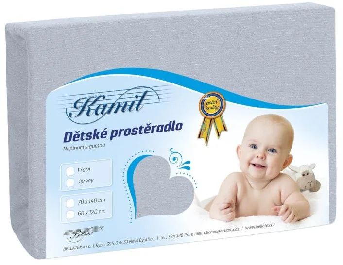 Detské prestieradlo JERSEY 60x120 042 šedá J1