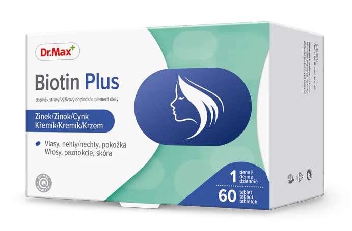 Dr. Max Biotin Plus 1×60 tbl, pre zdravé vlasy, nechty a pleť