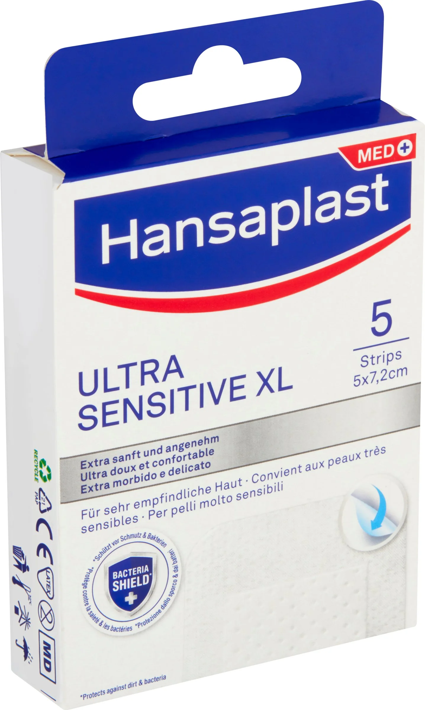 Hansaplast Ultra Sensitive XL náplasť, 5 ks 1×5 ks, náplaste