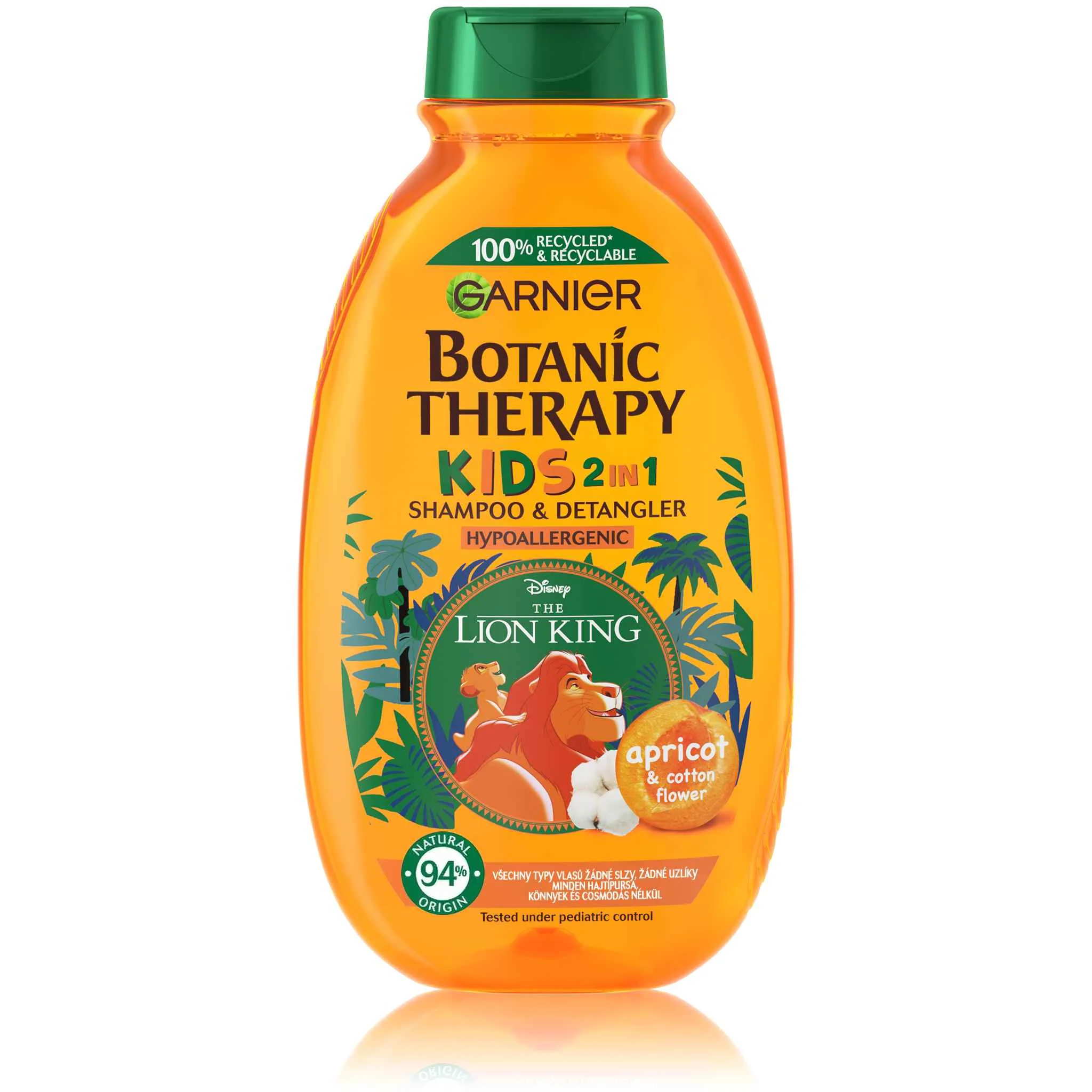 Garnier  Botanic Therapy Disney Kids Leví kráľ marhuľa 2v1 šampón&kondicionér 400 ml