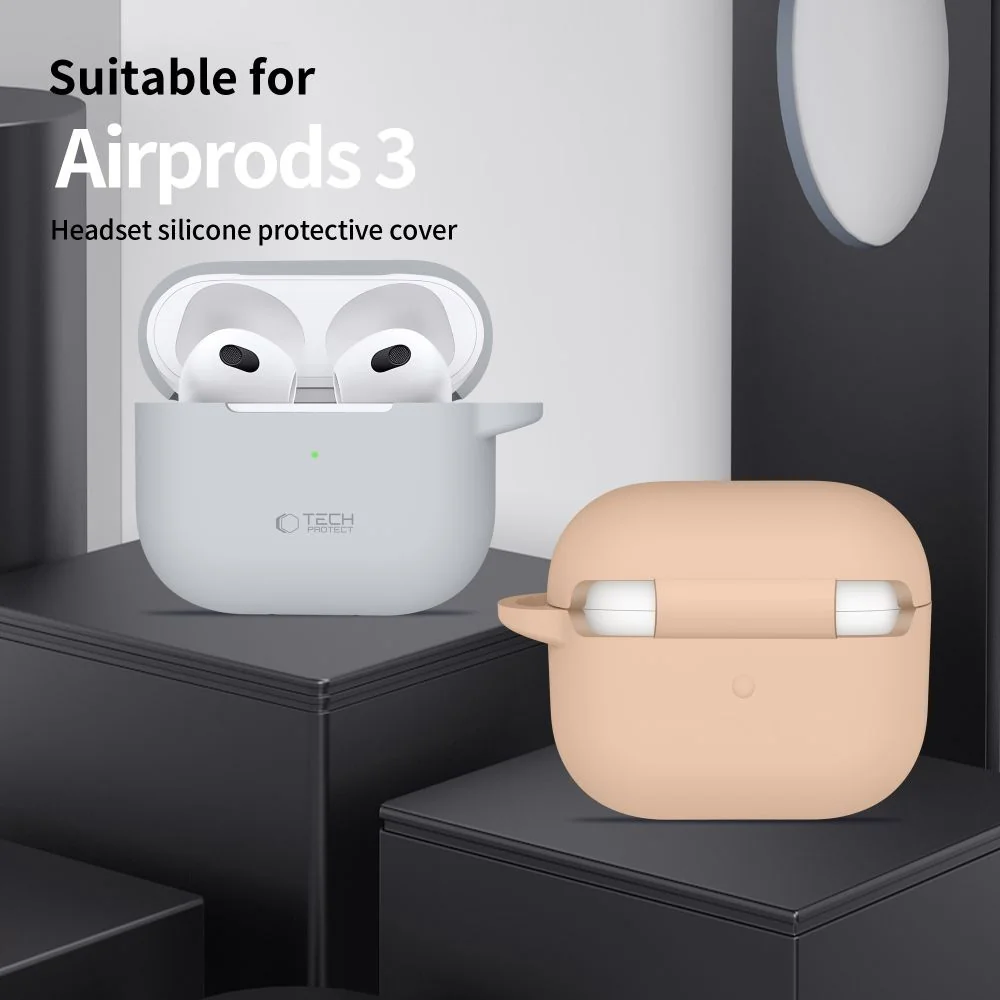 Tech-Protect Silicone Hook puzdro na Apple AirPods 3, fialové 