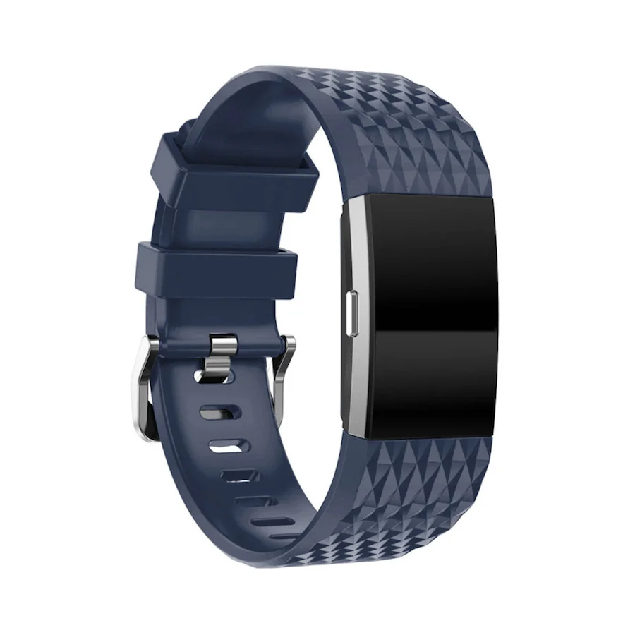 BStrap Silicone Diamond (Small) remienok na Fitbit Charge 2, dark blue