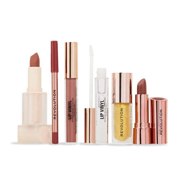 Revolution Ultimate Nude Lip Kit, darčeková sada 1×1 set, darčeková sada