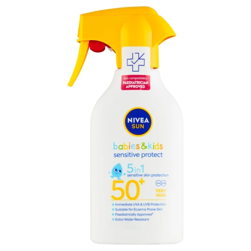 NIVEA Sun Sensitive Protect detský sprej na opaľovanie OF 50+, 270 ml 98327