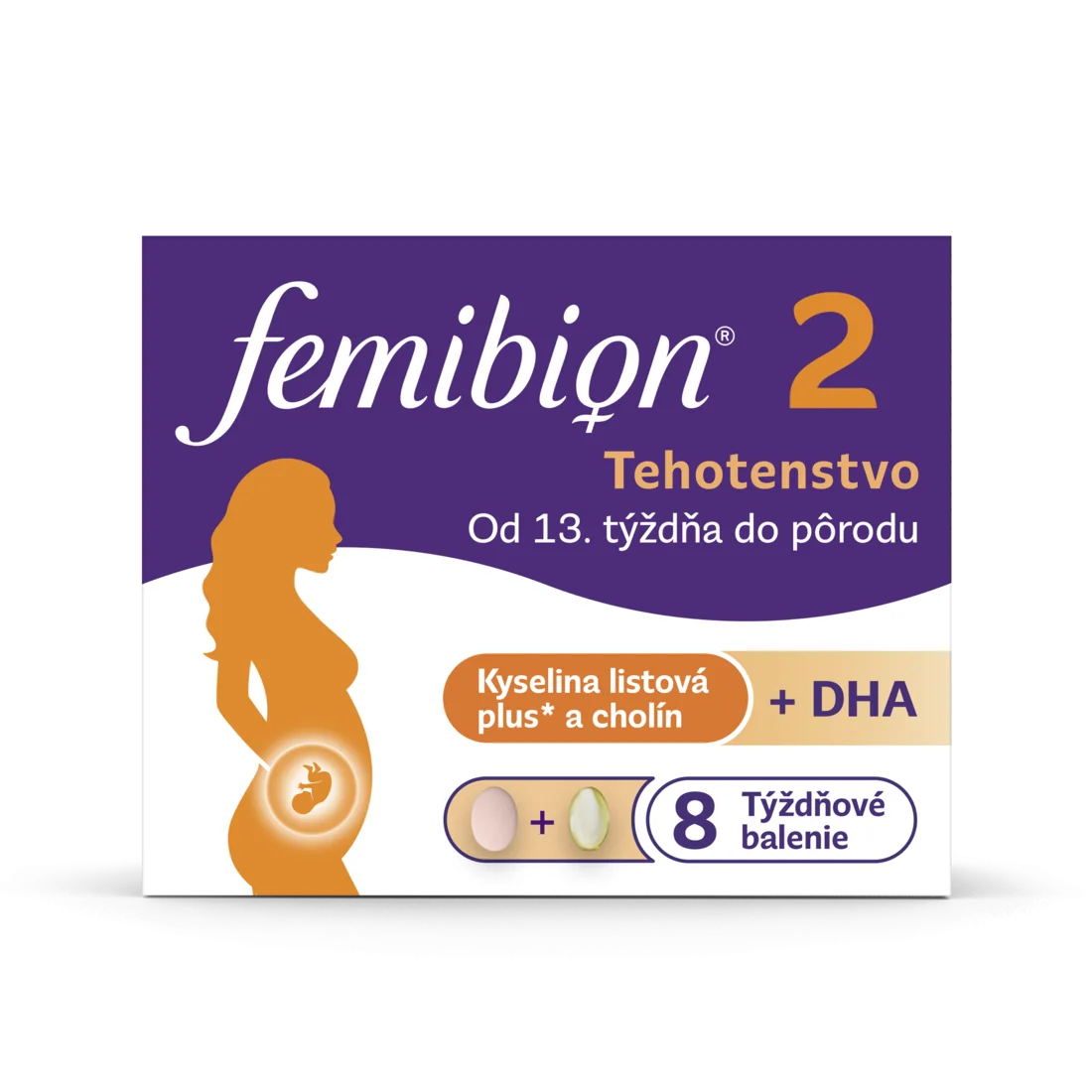 Femibion® 2 Tehotenstvo, 56 tbl + 56 cps 1×56 tbl + 56 cps, výživový doplnok