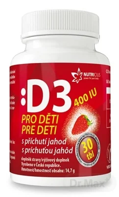 NUTRICIUS Vitamín D3 pre deti 400 IU