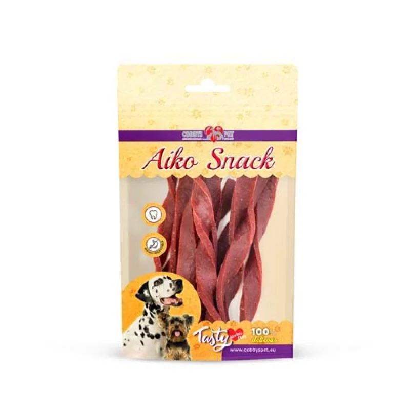 COBBYS PET AIKO SNACK Chicken pieces 60g mäkké kuracie točené tyčinky 