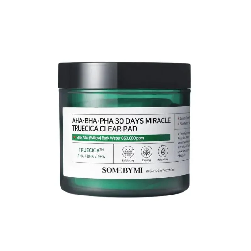 Some BY MI - AHA BHA PHA 30 Days Miracle Truecica Clear Pad - Exfoliačné tampóny pre problematickú pleť - 70ks