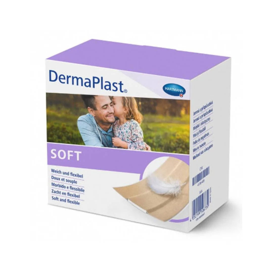 HARTMANN DermaPlast Soft náplasti na drobné poranenia 8cm x 5m