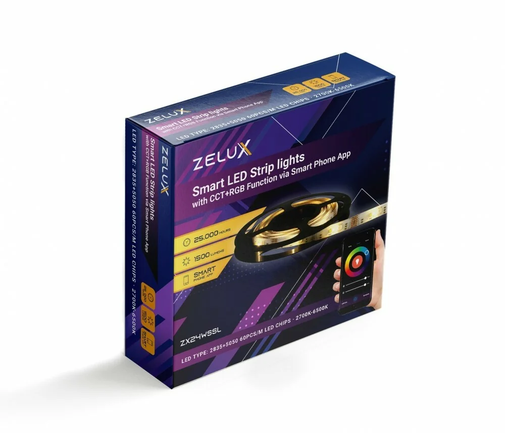 Zelux LED pás 5m CCT+RGB BCT-01863