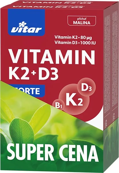 VITAR Vitamín K2 + D3 Forte