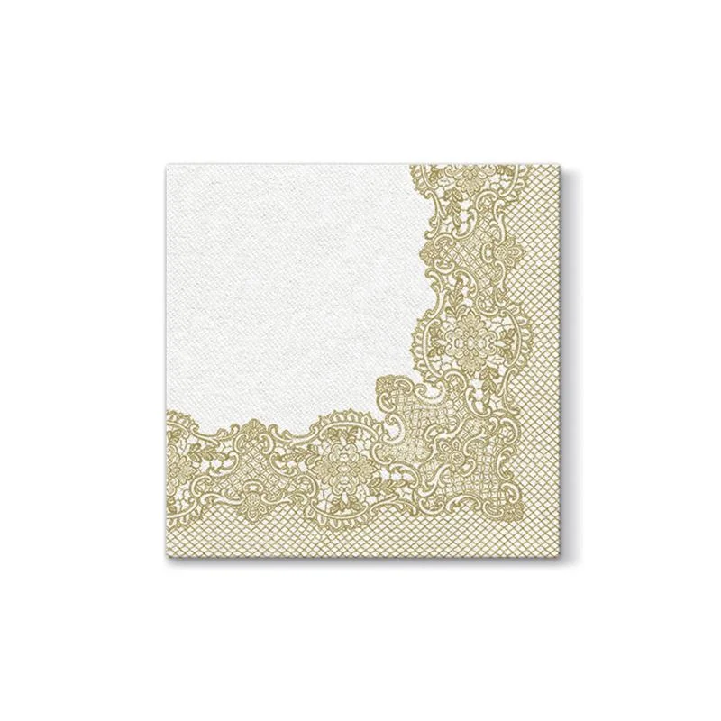 PAW - Obrúsky AIRLAID L 40x40cm Royal Lace Gold