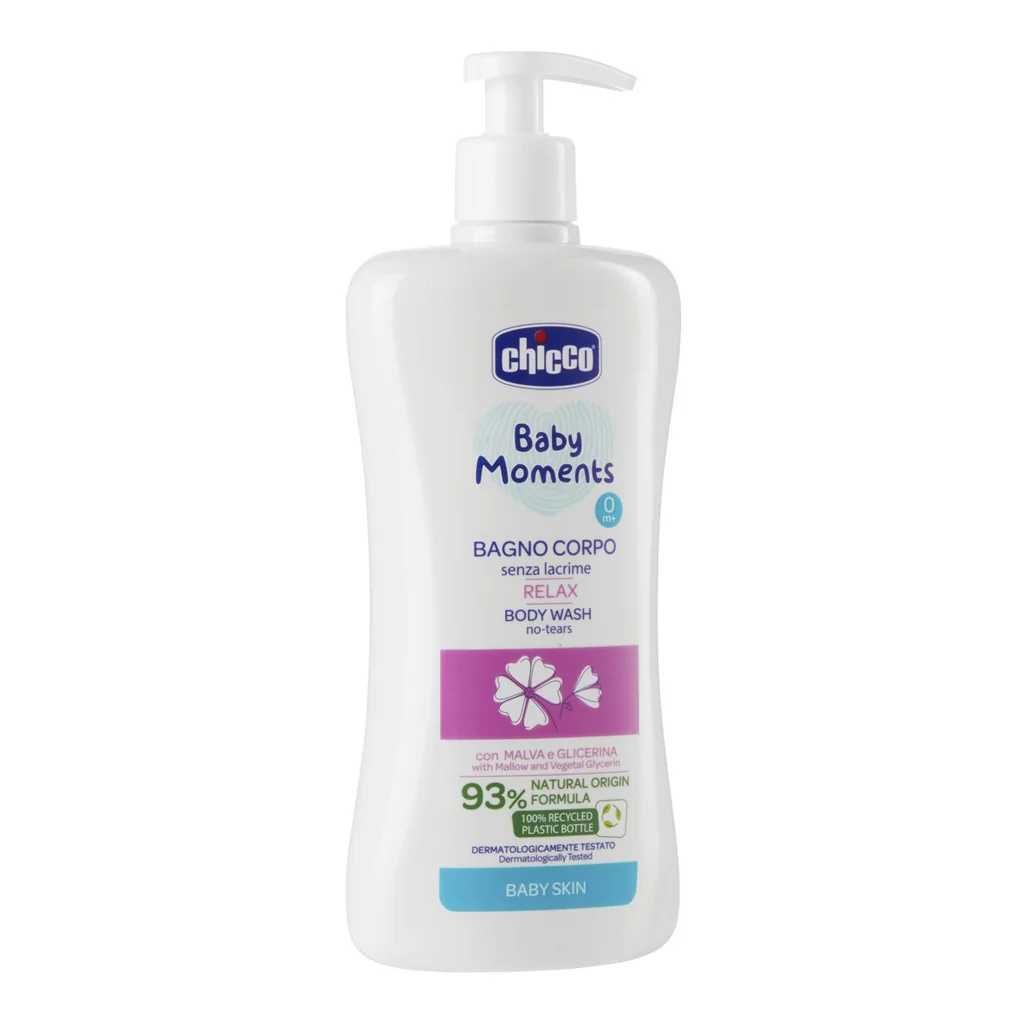 CHICCO Šampón na telo s dávkovačom Baby Moments Relax 93% prírodných zložiek 500 ml 1×500 ml