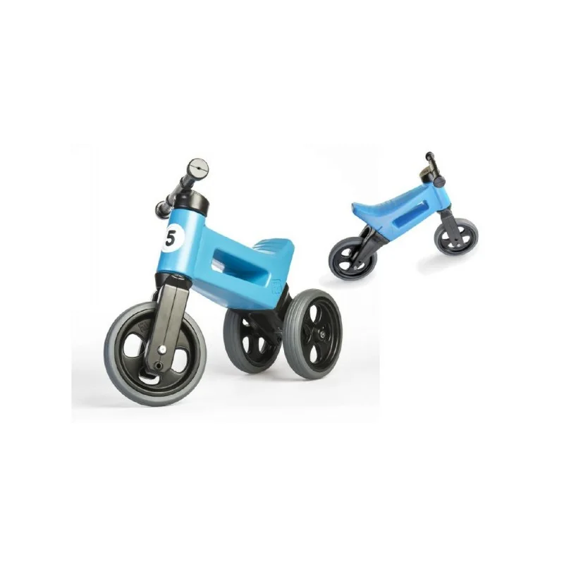 Teddies Odrážadlo FUNNY WHEELS Rider Šport modrej 2v1, výška sedla 28 / 30cm nosnosť 25kg 18m + v sáčku