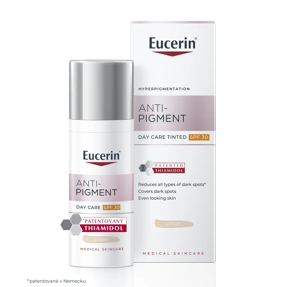 Eucerin ANTI-PIGMENT Denný krém SPF 30 - tónovaný (svetlý) 50 ml 1×50 ml, tónovaný denný krém