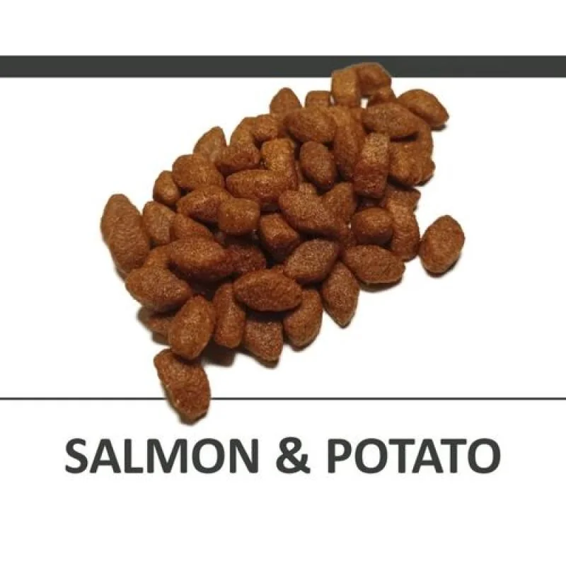 DELIKAN CD Salmon and Potato 24/11 1kg Kompletné superprémiové krmivo so lososom a zemiakmi vhodné pre psov stredných a veľkých plemien 