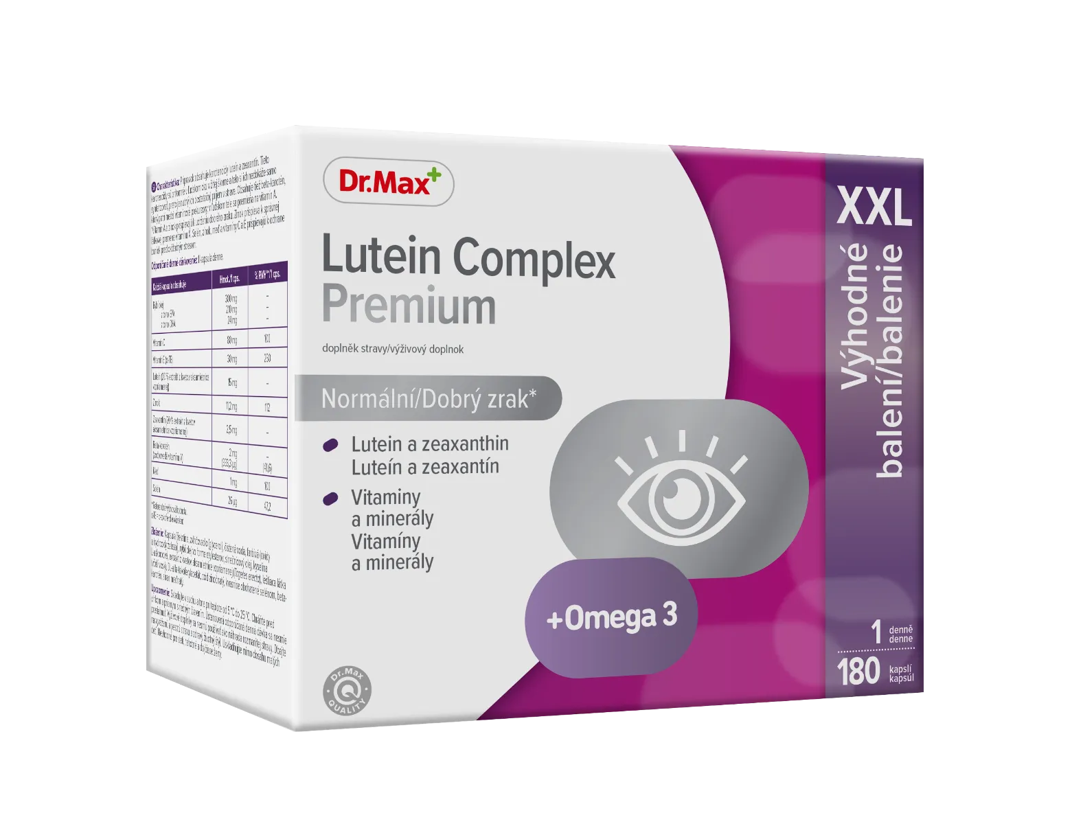 Dr. Max Lutein Complex Premium XXL 1×180 cps, výživový doplnok
