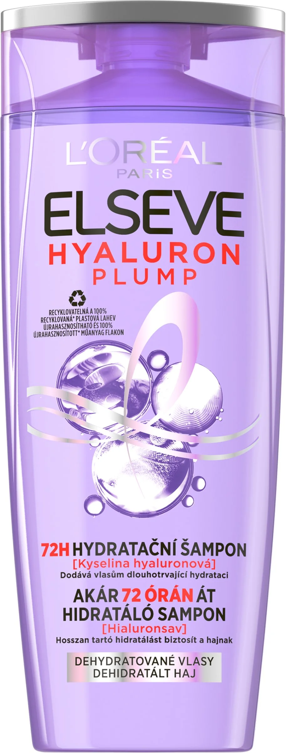 ELSEVE Hyaluron Plump 72H hydratačný šampón s kyselinou hyalurónovou