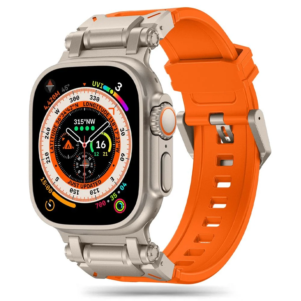 Tech-Protect Delta Pro remienok na Apple Watch 42/44/45/49mm orange /titanium