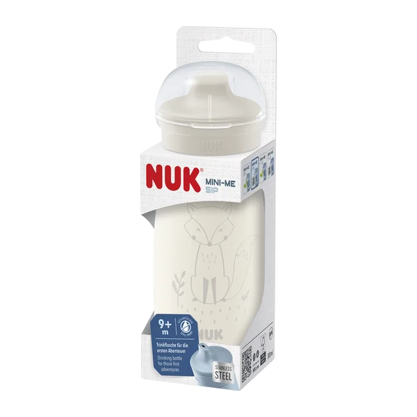 NUK flaša Mini-Me Sip nerez 300 ml (9+ m.) 1×1 ks, nerezová fľaša