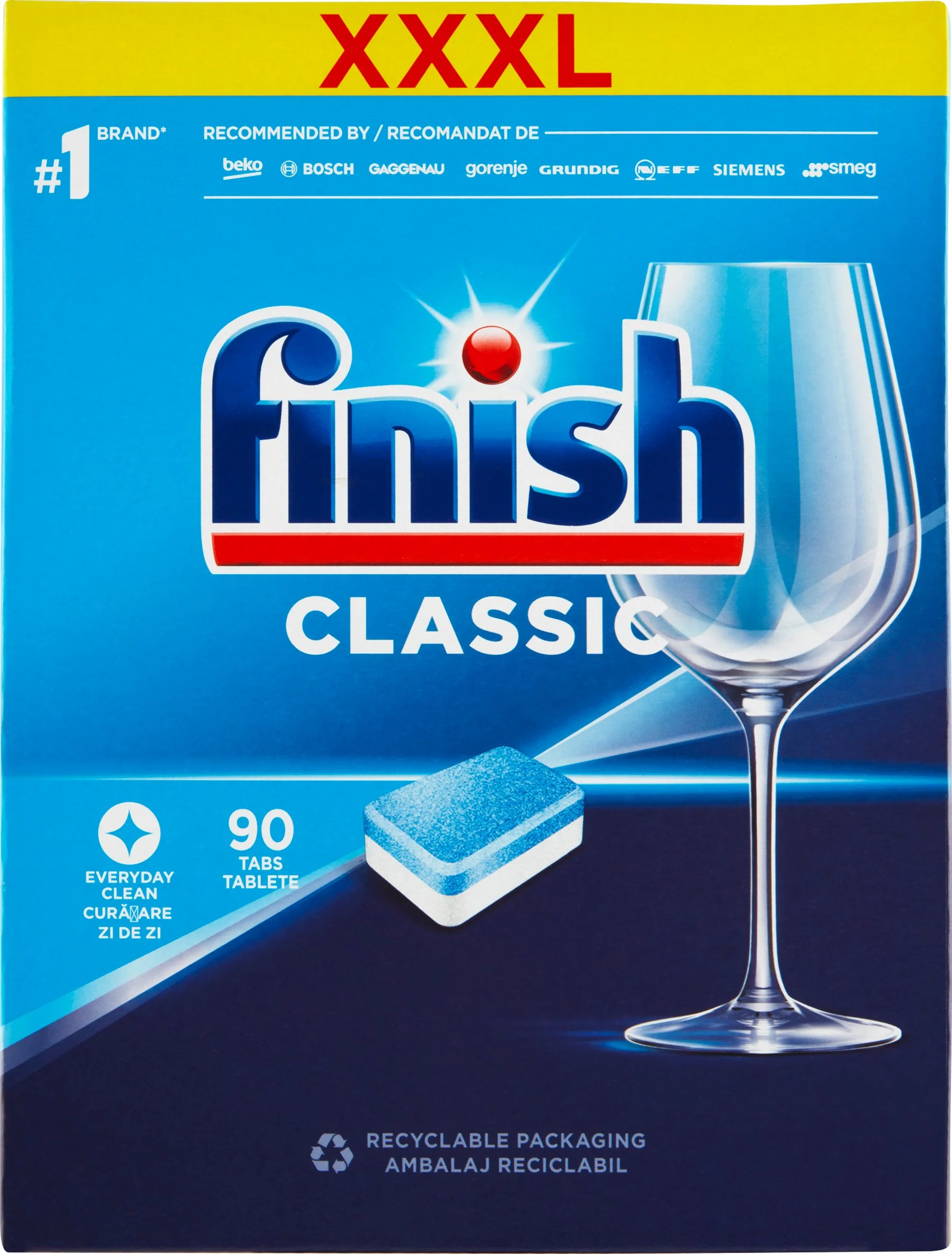 Finish tabs Classic Regular 1×90 ks, tablety do umývačky